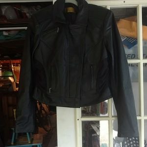 Nicole Miller Black Leather Jacket